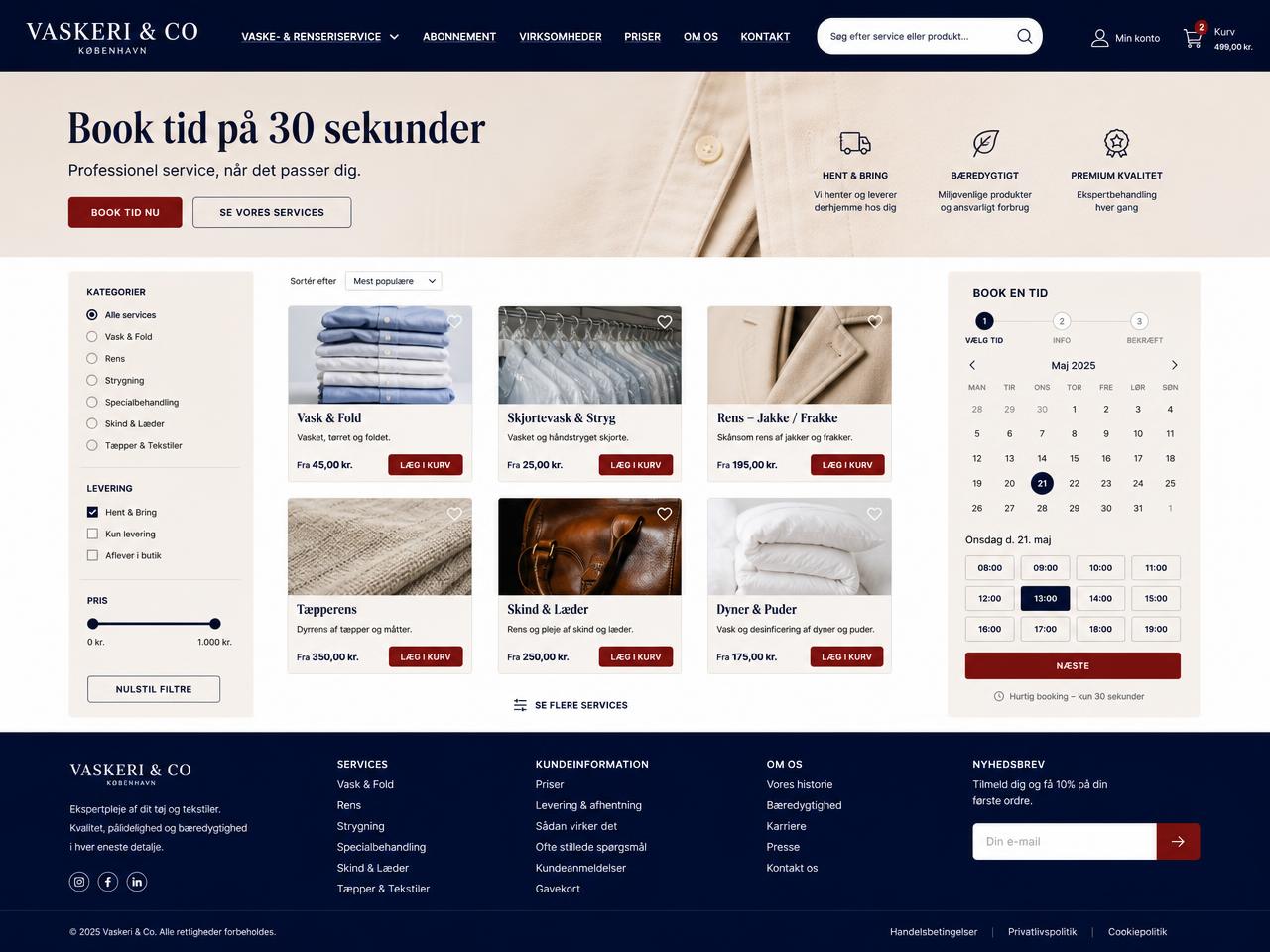 Eksempel på en avanceret platform med webshop, booking og integrationer