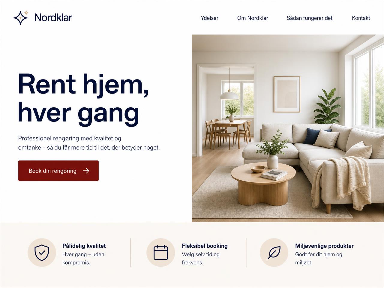 Eksempel på en simpel landingpage med ét tydeligt tilbud